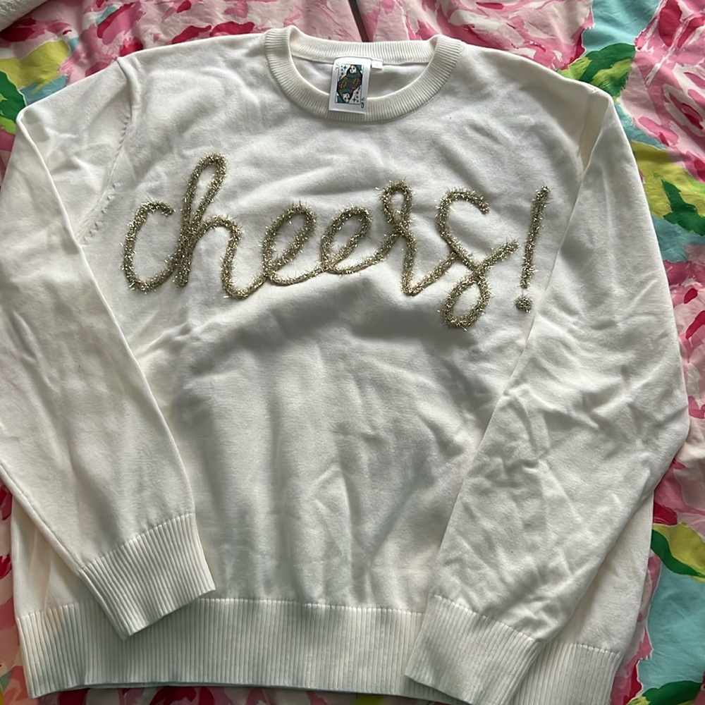 Queen of sparkles cheers sweater